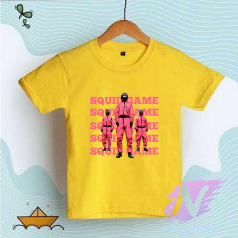 baju squid game kaos anak logo terbaru squid game