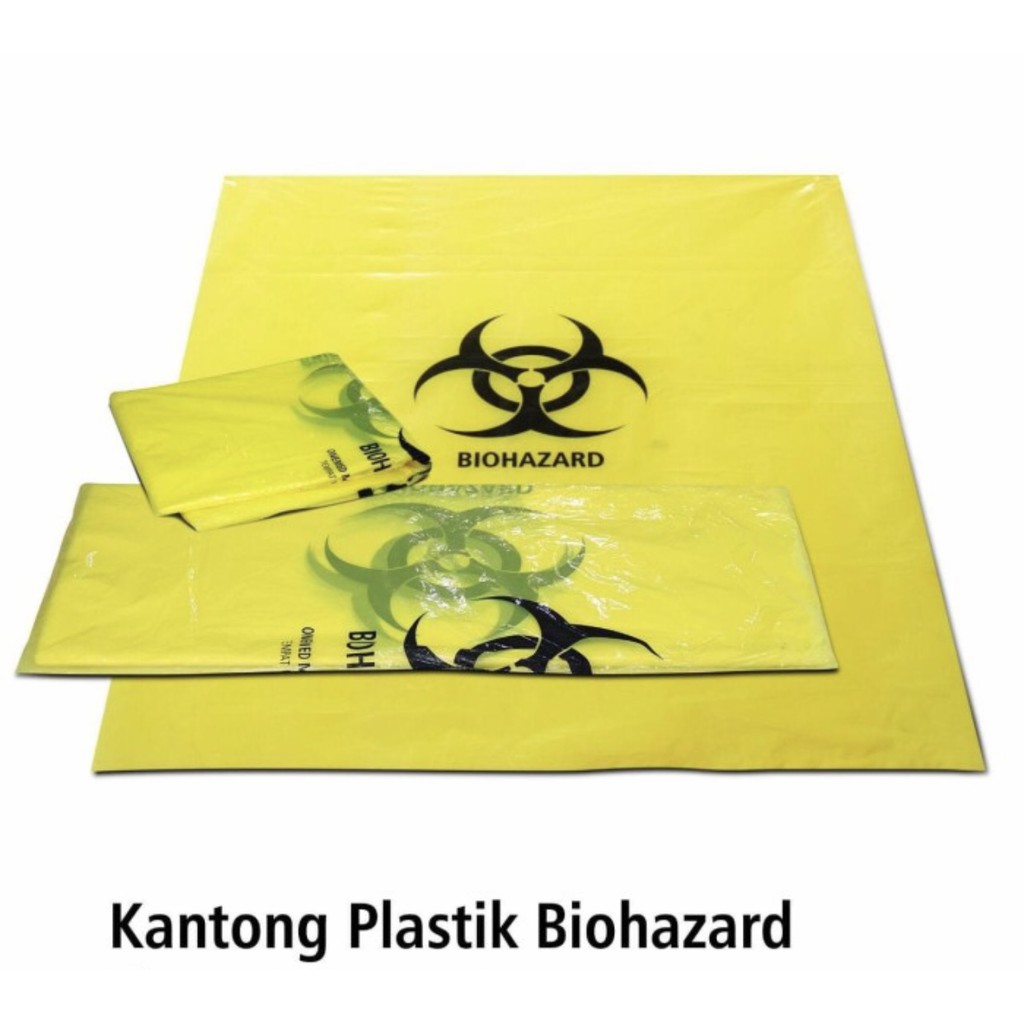 KANTONG PLASTIK BIOHAZARD KANTONG PLASTIK LIMBAH MEDIS 60X80CM PAK ISI 50