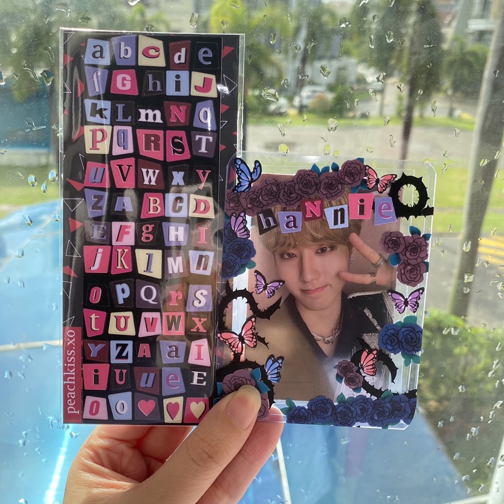 [BACA DESKRIPSI] Sticker untuk Dekorasi Photocard / Polcos Huruf Ransom / Ransom Word Alphabet Alfabet (Waterproof) by @peachkiss.xo