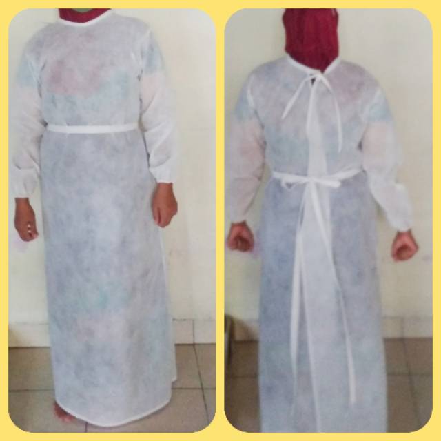  Baju  APD  surgical gown kimono  tali belakang ukr M Shopee 