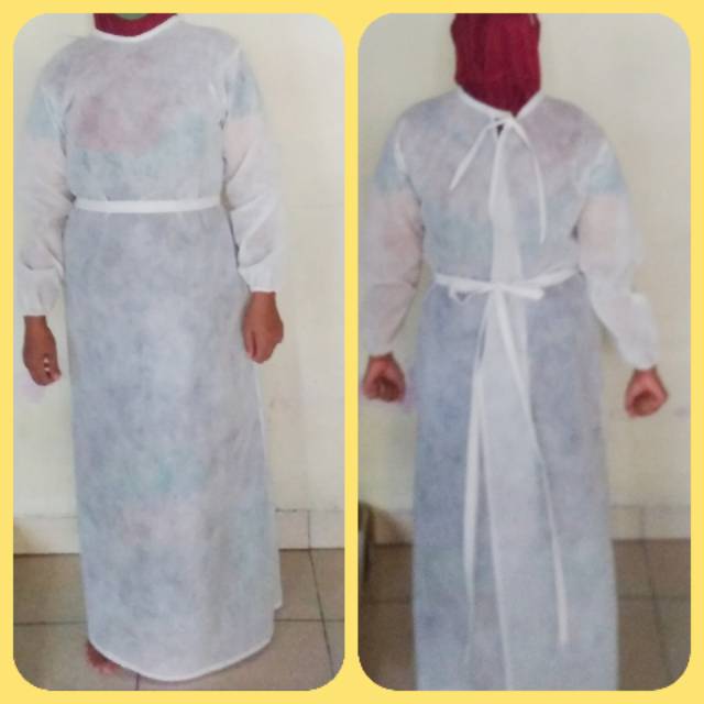 Baju APD surgical gown kimono tali belakang ukr M Shopee Baju APD surgical gown kimono tali belakang ukr M Shopee
