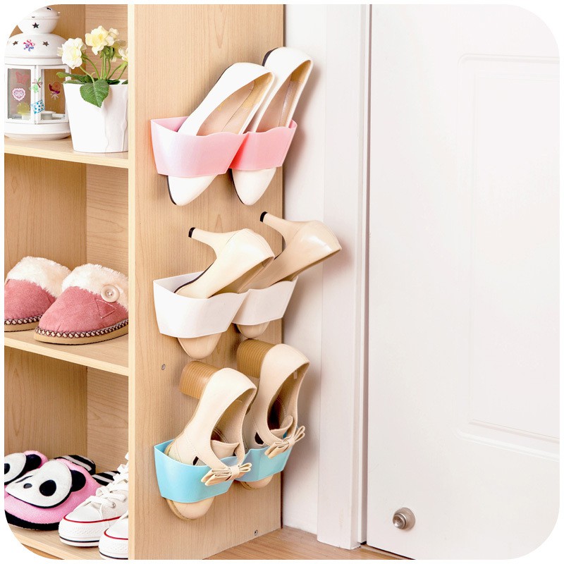 creative wall shoes rack rak sepatu dinding gantungan sandal sepatu