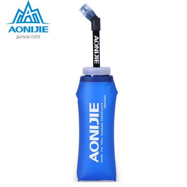 Aonijie 600Ml Soft Flask With Long Straw - Biru