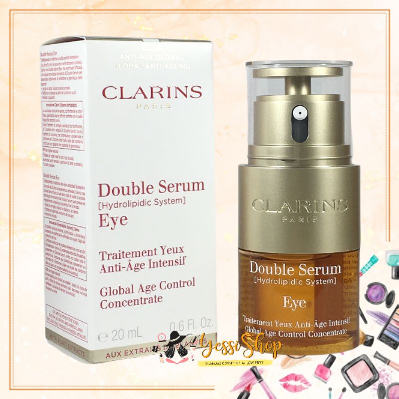 Jual CLARINS DOUBLE SERUM EYE GLOBAL AGE CONTROL CONCENTRATE 20ML