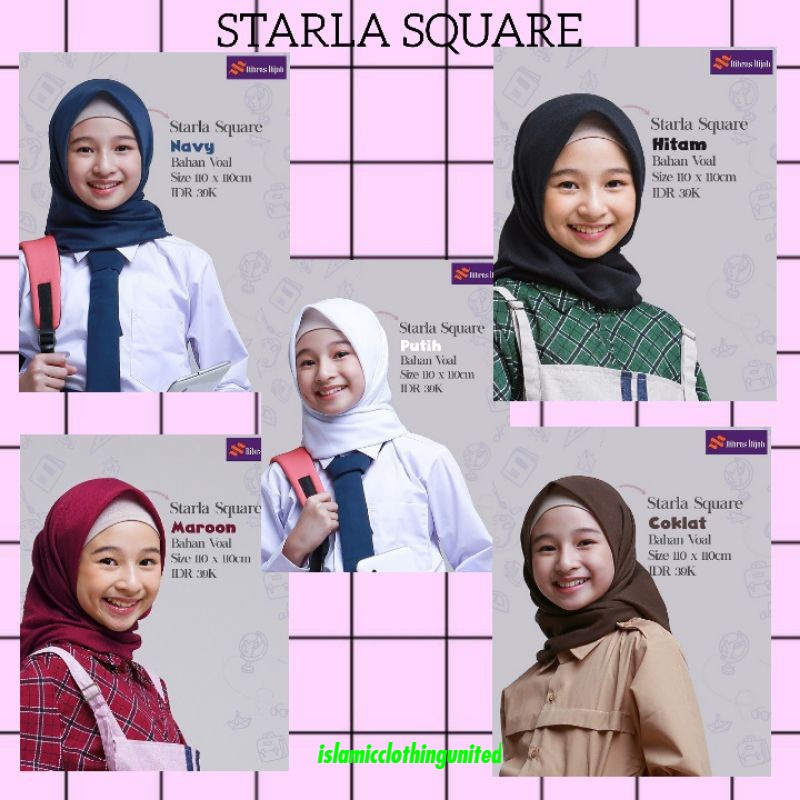 HIJAB NIBRAS STARLA SQUARE - DZ