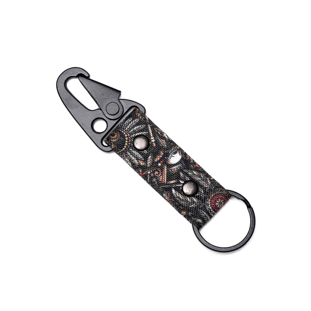 gantungan kunci carabiner kain motif - snaphook keychain - NKC237