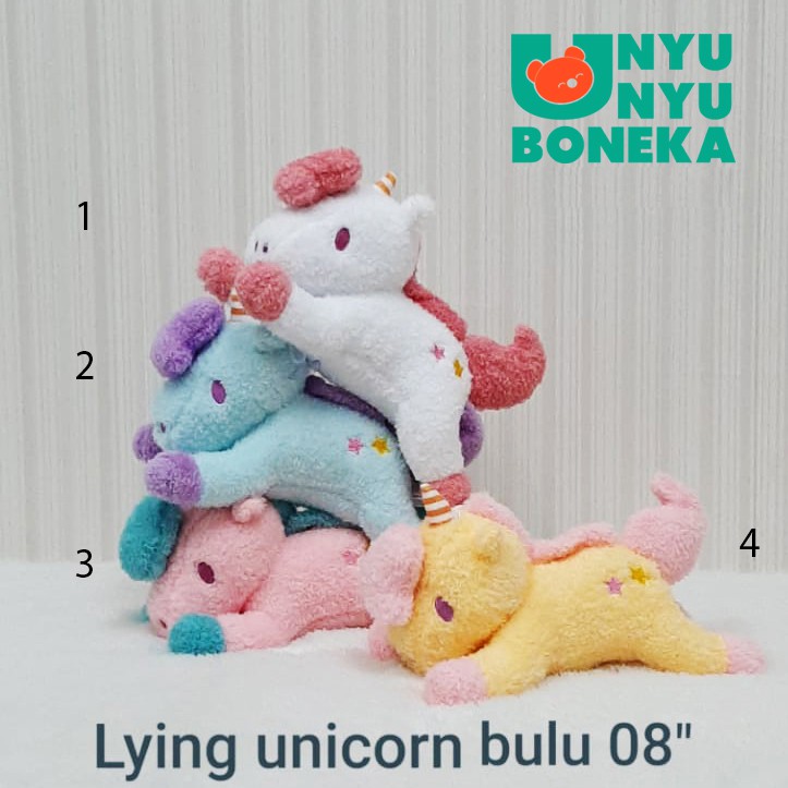 Import Boneka Cute Lying Unicorn Kuda pony beruang kado ultah Boneka Unicorn