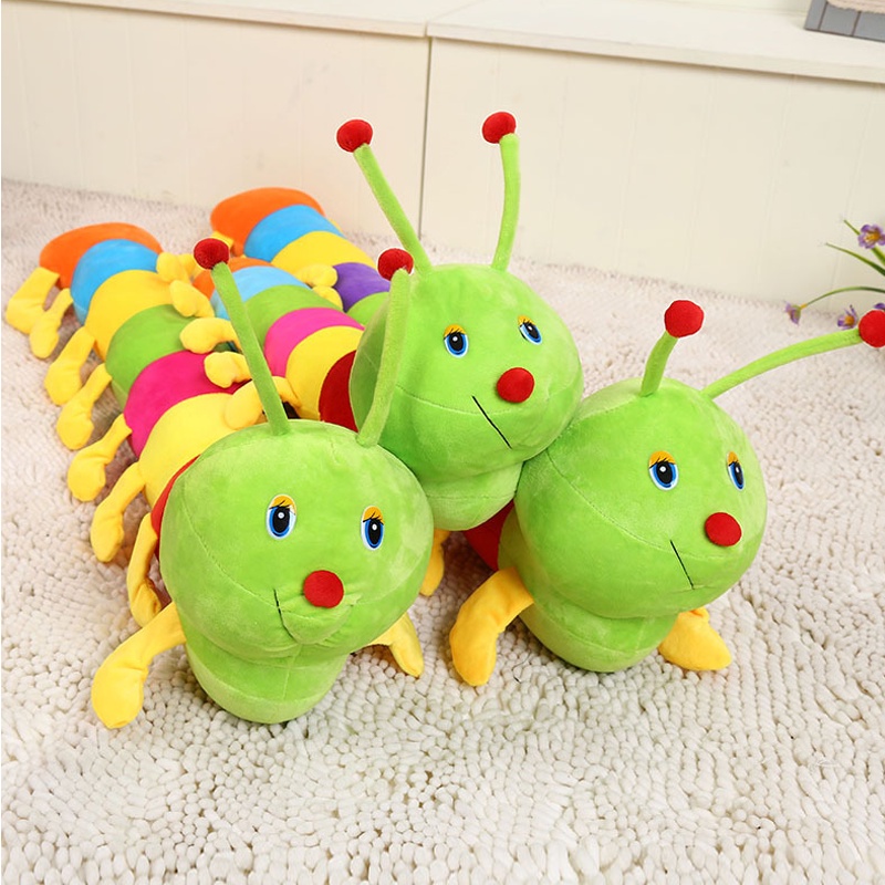 50/60/80/100/120/150cm Colorful Caterpillar Plush Toy Stuffed Animals Doll Long Body Pillow Gift