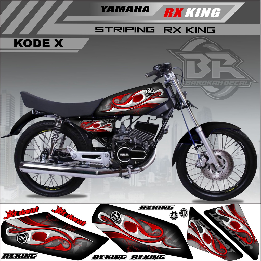 Sticker Rx King Variasi Stiker Lis Striping Rx King Kode X