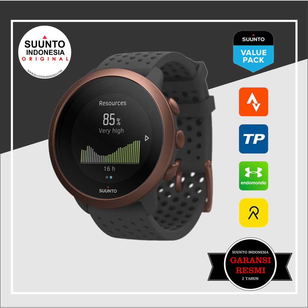SUUNTO 3 SLATE GREY COPPER ORIGINAL GARANSI RESMI ( SMART WATCH) TERMURAH