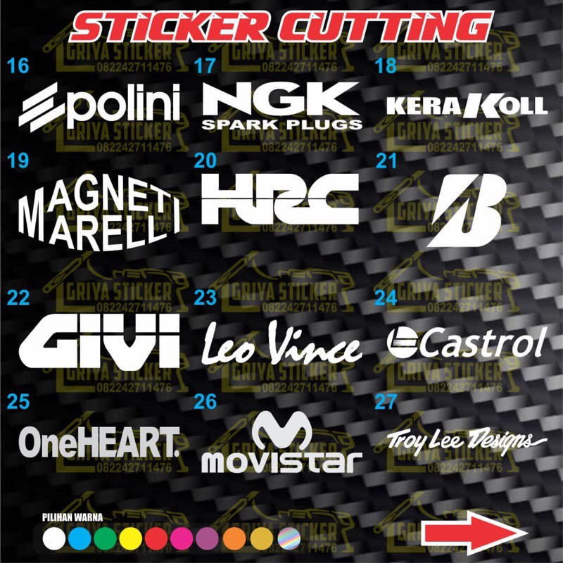 Stiker cutting sponsor motogp stiker moto gp rossi