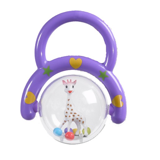 Sophie the Giraffe Hand Rattle - Red/blue/green/purple