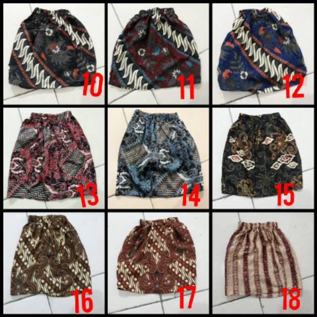 Rok batik anak bahan FOIL EMAS pinggang karet REAL PIC termurah produksi sendiri KeroncongBusana