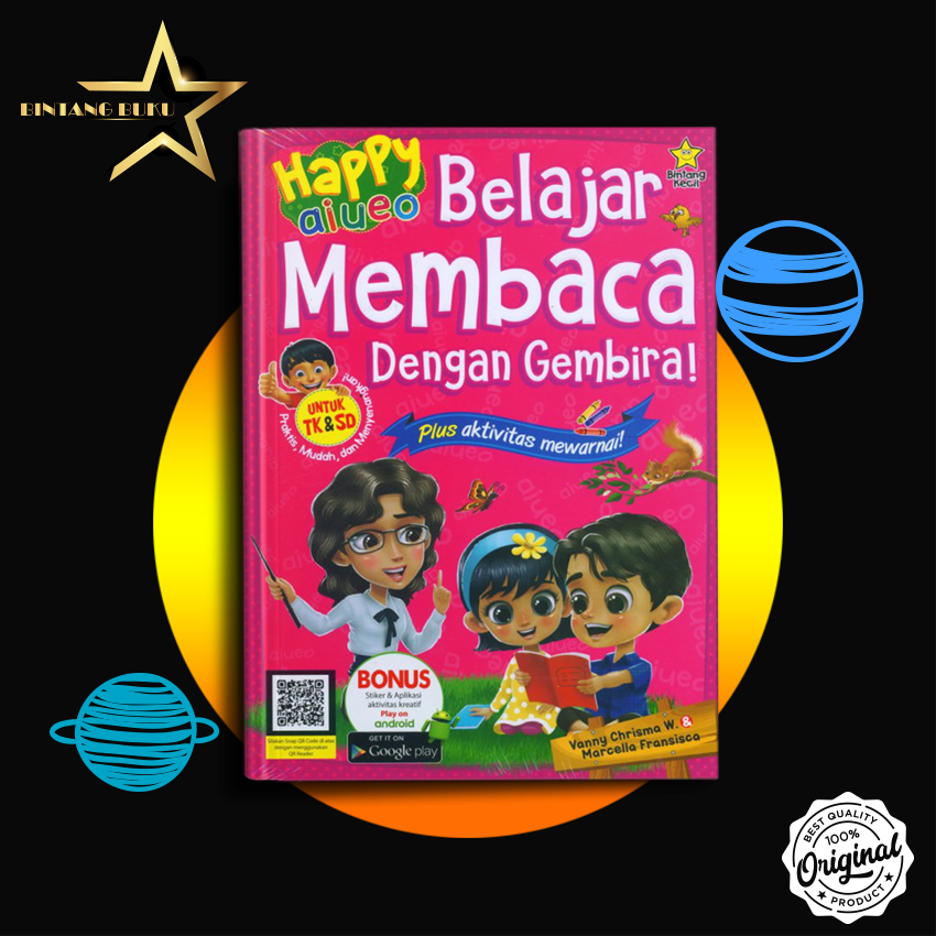 BUKU BELAJAR MEMBACA ANAK HAPPY AIUEO BELAJAR MEMBACA DENGAN GEMBIRA