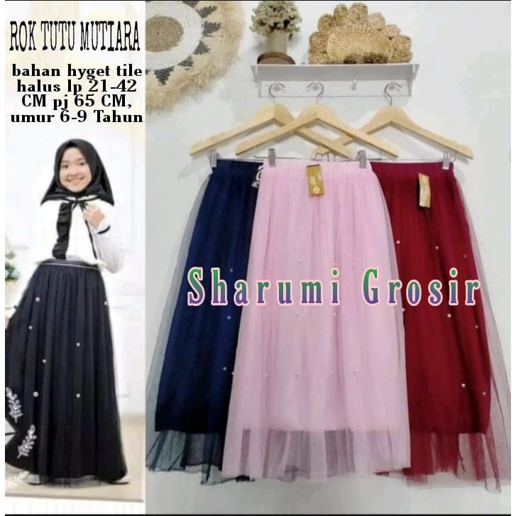 PROMO  ROK TUTU MUTIARA ANAK / ROK ANAK USIA 6-9 TAHUN / ROK TUTU ANAK