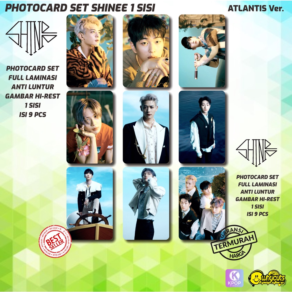 PHOTOCARD SET KPOP / SHINEE ATLANTIS / 1 SISI FULL LAMINASI