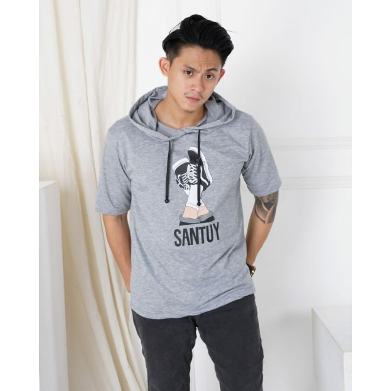 COD/ARPIOS SHOP - Hoodie SANTUY - Hoodie Lengan Pendek PRIA / WANITA / COUPLE Model Kekinian