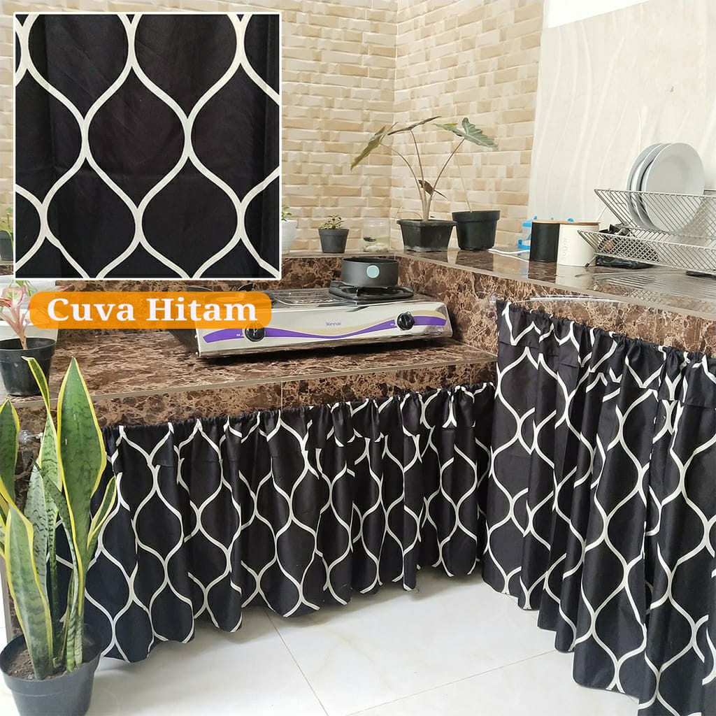 Gorden Kolong Dapur Minimalis Uk 100 x 70 cm Bonus Tali