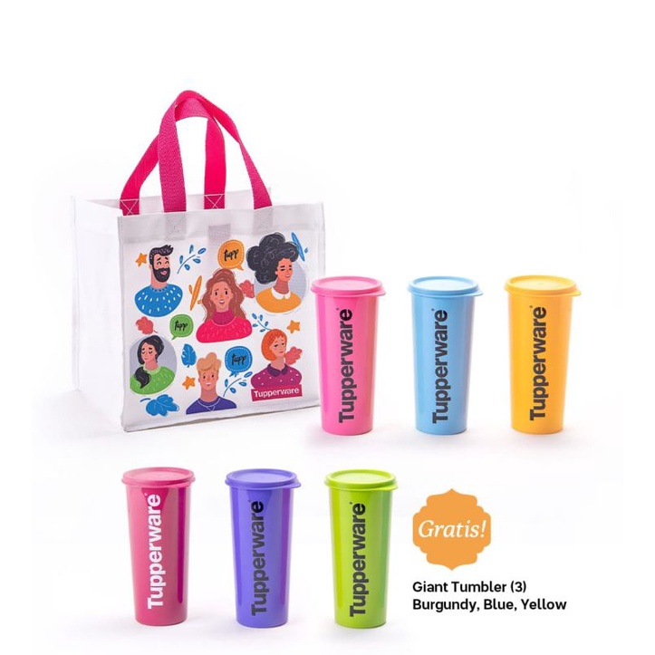 SIX PACK WITH BAG GIANT TUMBLER ( 6 ) TUPPERWARE