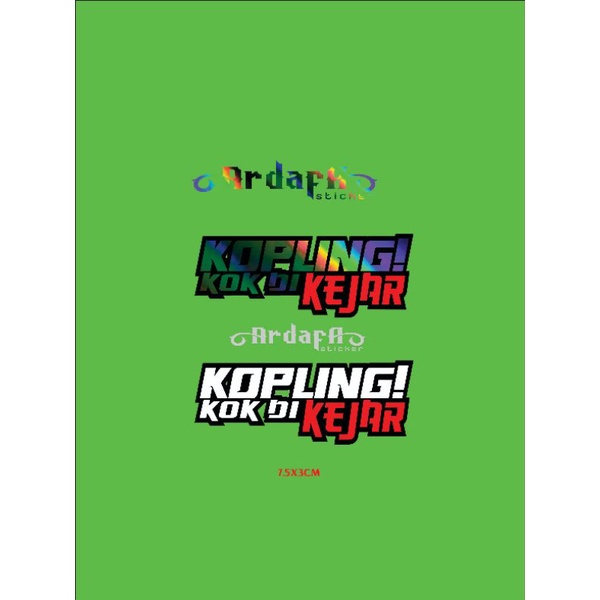 Sticker Cutting kopling kok dikejar stiker cutting murah