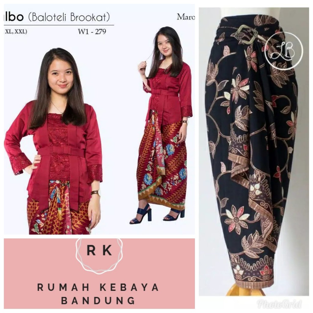 KUTUBARU BALOTELLY BRUKAT ROK LILIT BATIK/SETELAN BATIK/KEBAYA MODERN/KEBAYA WISUDA/KEBAYA PESTA RUMAH KEBAYA BANDUNG RUMAH SONGKET BANDUNG