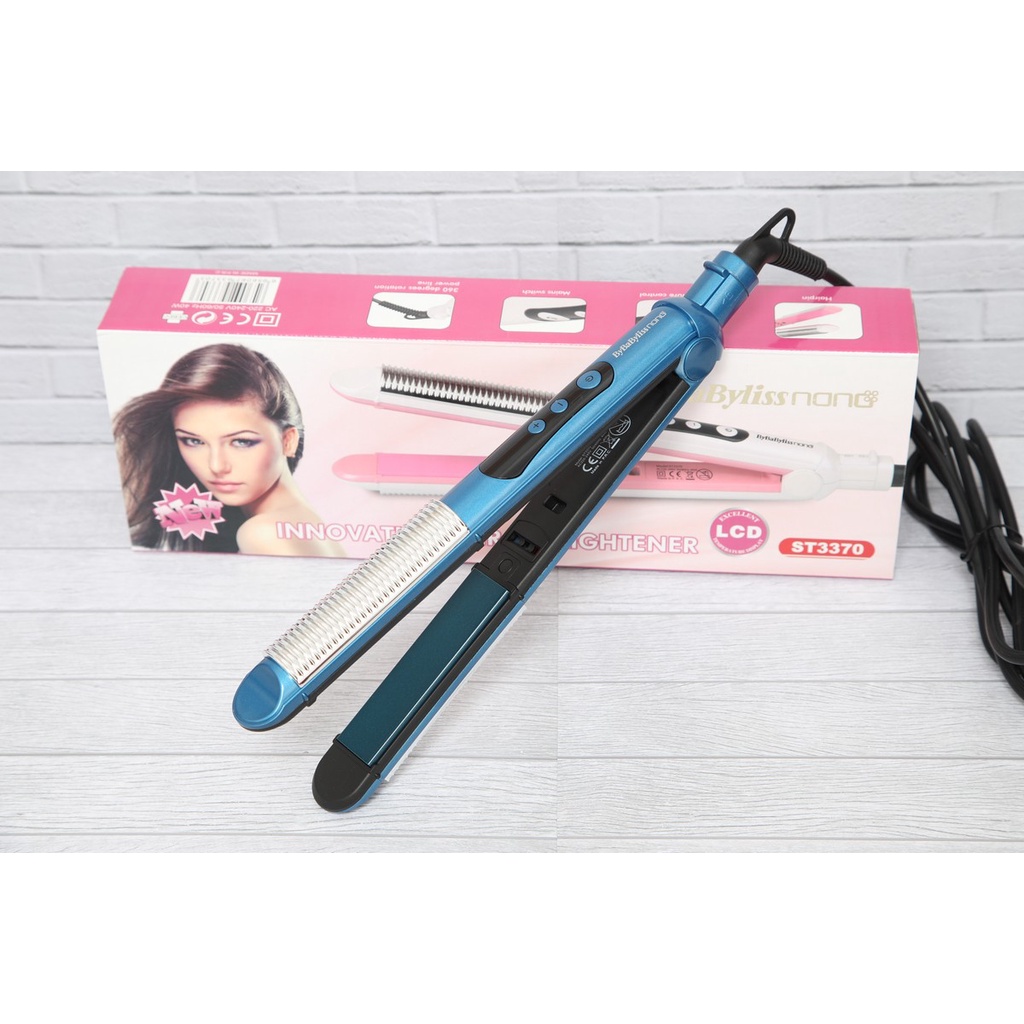 Catokan Nano ST 3370 ORIGINAL , Catokan 2in1 , catok rambut , bisa lurus dan curly