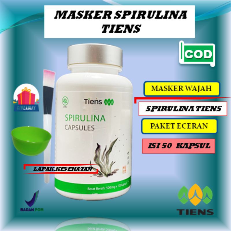 MASKER WAJAH SPIRULINA | TIENS | MASKER SPIRULINA | TERBAIK | SPIRULINA TIENS | SPIRULINA