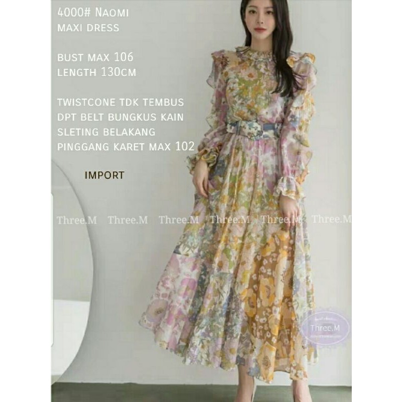 Maxi Maxy Dress Longdress Kondangan Pesta Twiscone Naomi 400 / 4000 Import