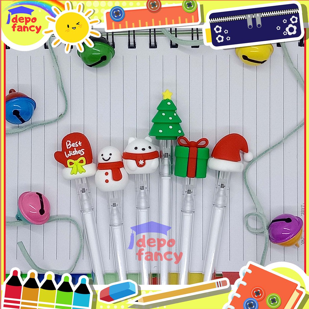 

Pulpen Pena Gel Pen Lucu Imut Karakter Kk-7011 Christmas