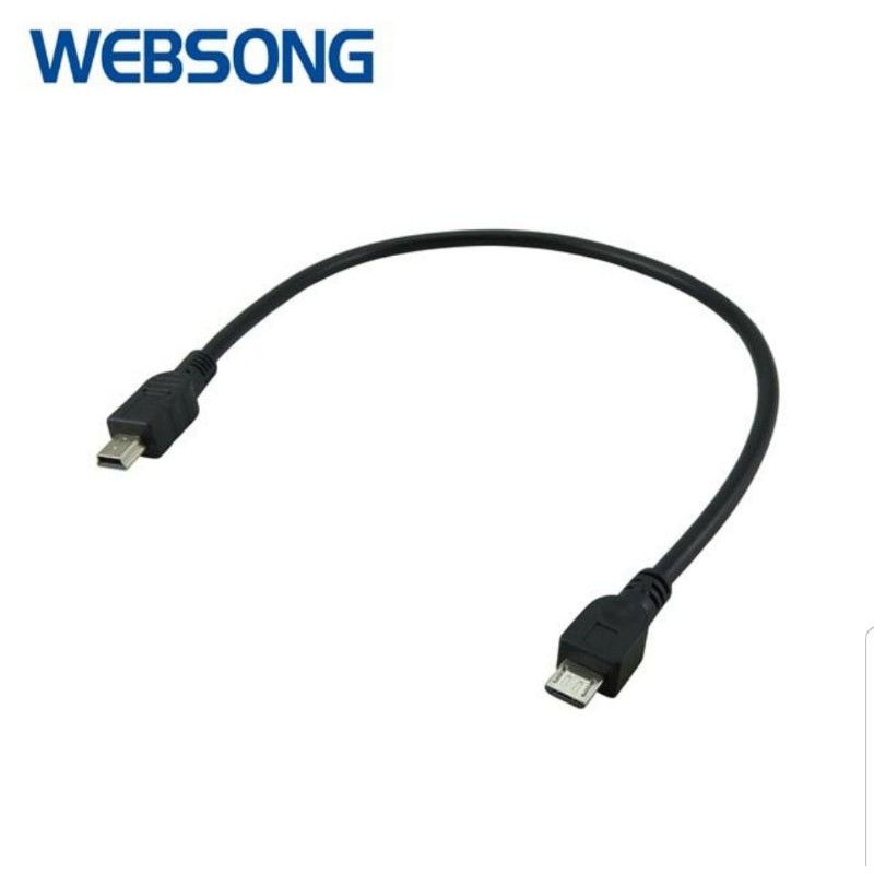 Kabel mini USB 5P Male to USB Micro B Male 30CM High Quality WEBSONG