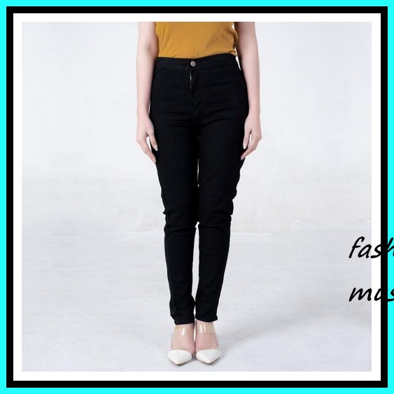 Fashion Pakaian Wanita Celana Jeans Sobek Lepis Cewek Levis Perem Oc988 Fwr - Aleandra Celana Highwa