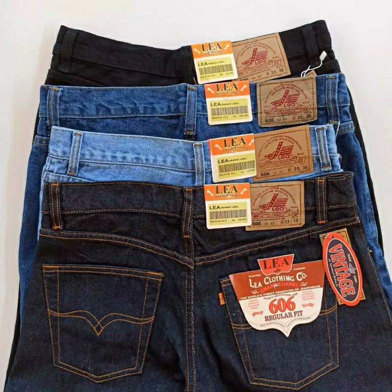 Celana Jeans Pria Panjang Lea 606 Model Standar Original Berkualitas