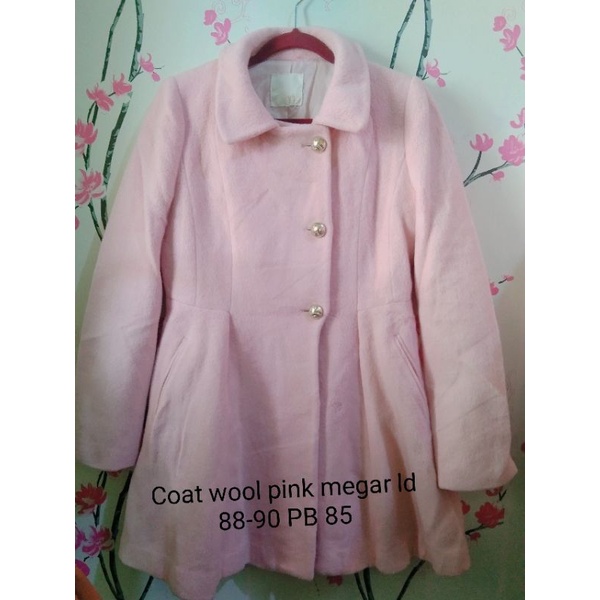 Coat wool pink megar