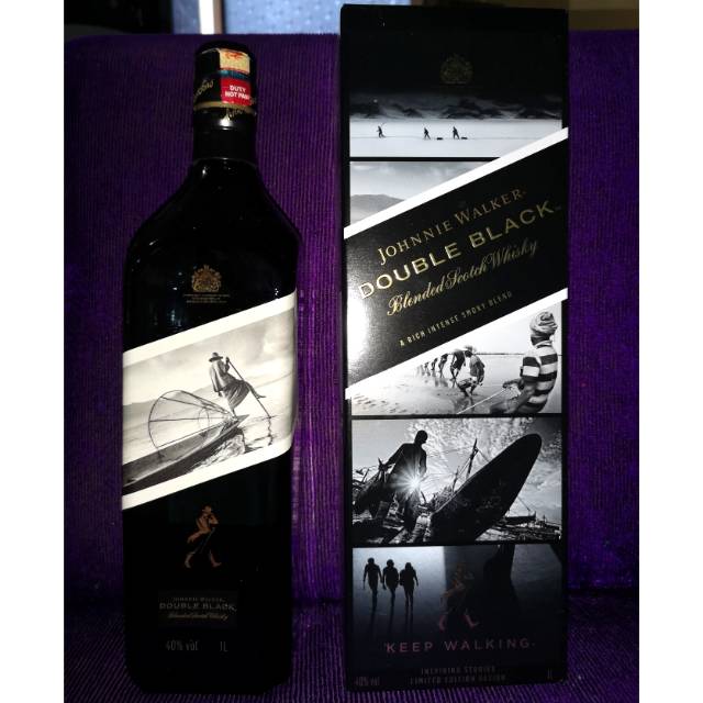 Botol bekas miras import Johnnie Walker Double Black