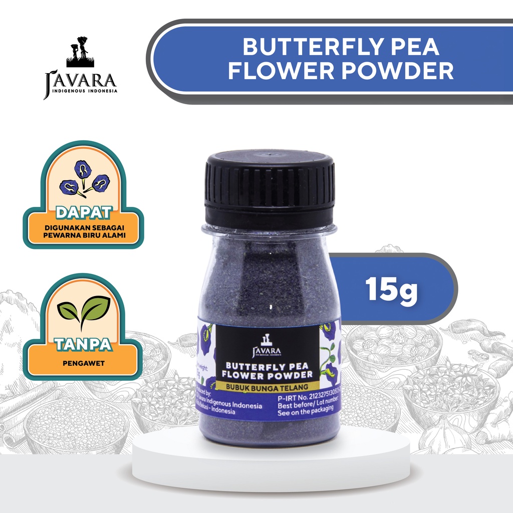 

Bubuk Bunga Telang - Butterfly Pea Flower Powder 15g Pet Bottle