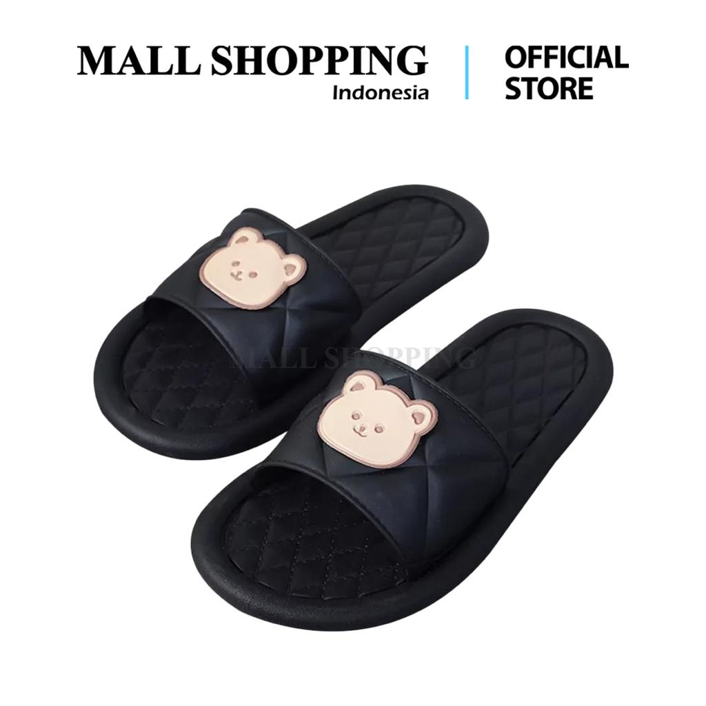 (COD ) Sandal Slop Sendal Karet Sendal Wanita Sandal Rumah Sandal Beruang MALL SHOPPING