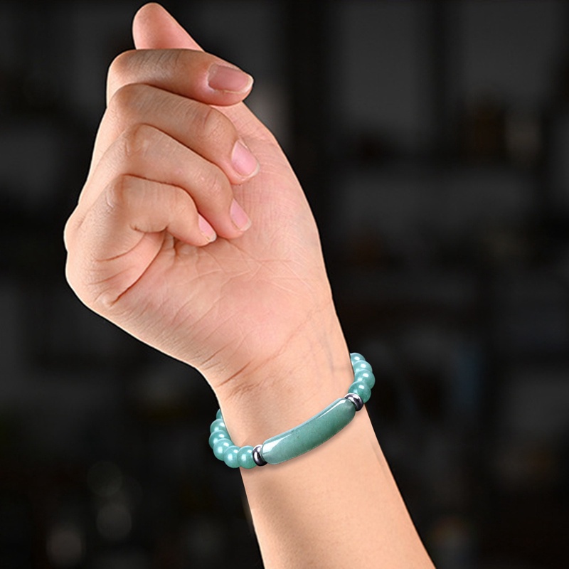 Gelang Chakra Agate Onyx Lapis Lazuli Elastis Ukuran 8mm Untuk Pria Dan Wanita