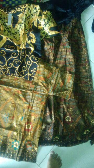 Setalan Batik Couple Gamis Broklat Motif Bata Nitia Ori Putri Sejati