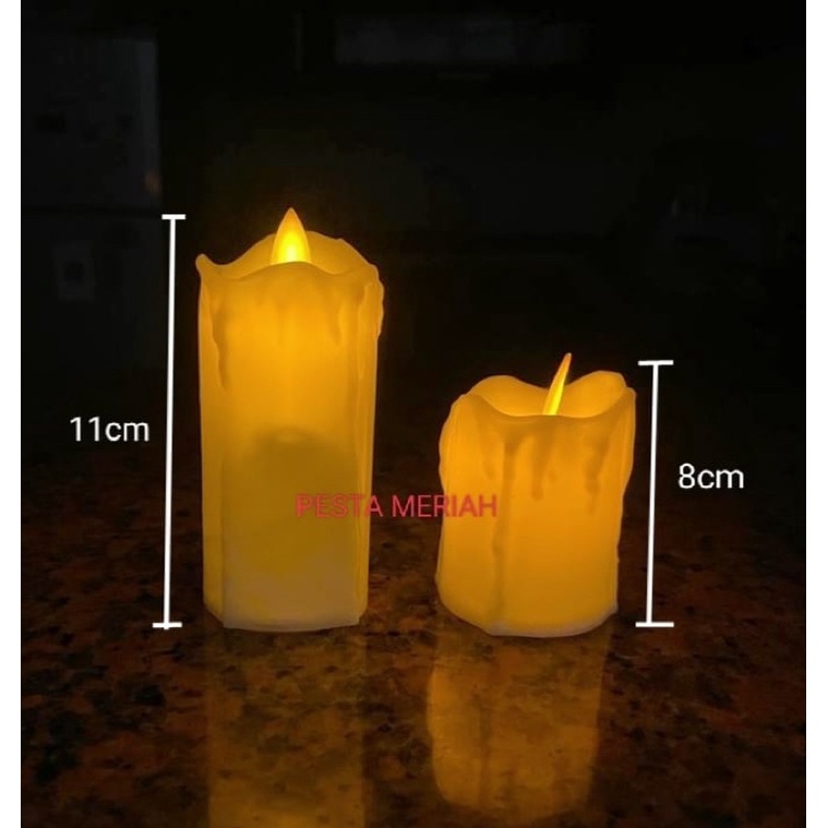 LILIN LED MELELEH DAN GOYANG / LED TEA LIGHT CANDLES / LILIN TARUH LED JUMBO BISA GOYANG / LILIN LED