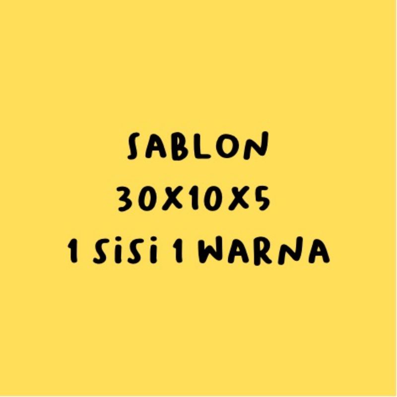 

Sablon Dus Die Cut 30x10x5 1 Sisi 1 Warna / Kardus