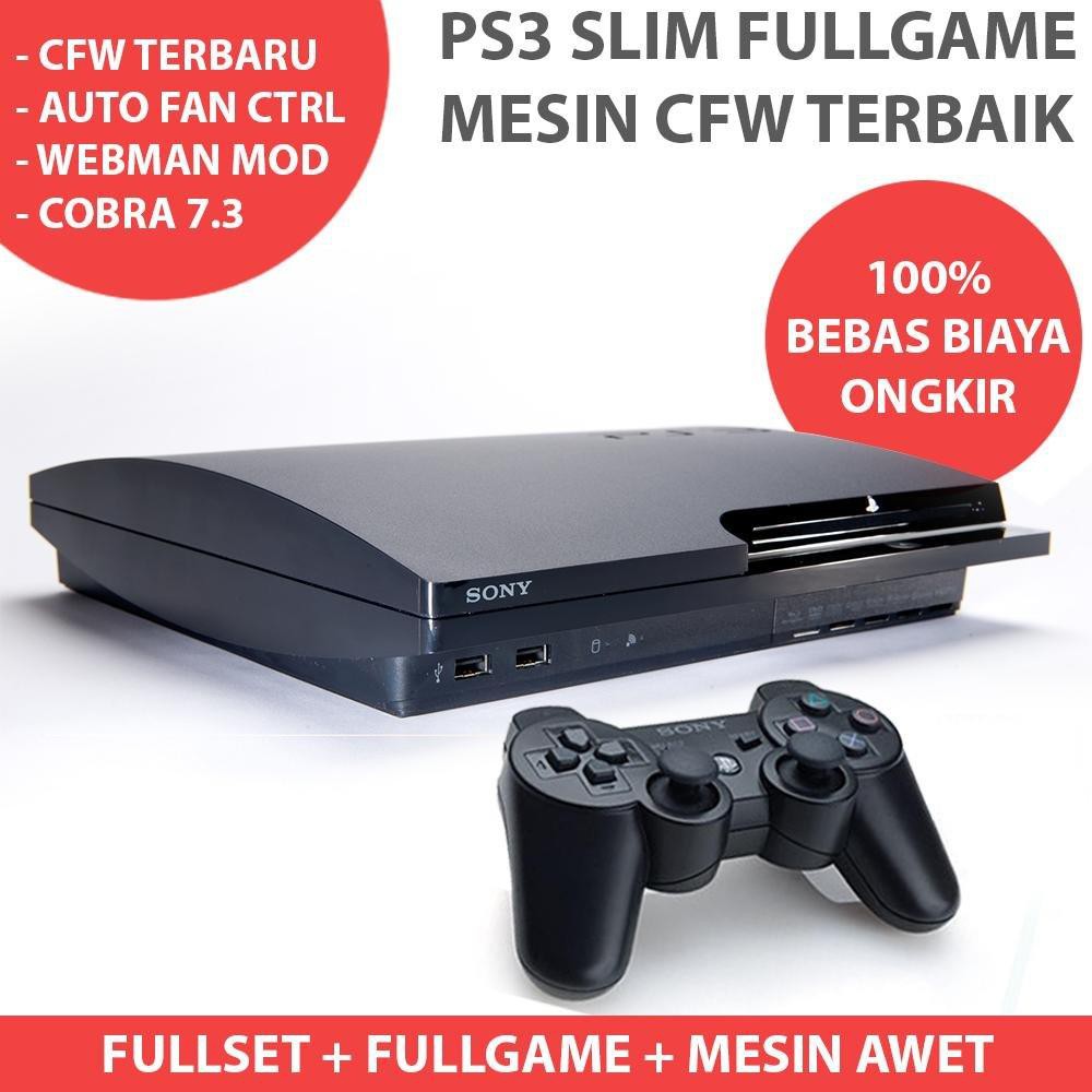 FREE ONGKIR  ps 3 slim hd 500gb cfw terbaru  / ps3 slim 500gb /