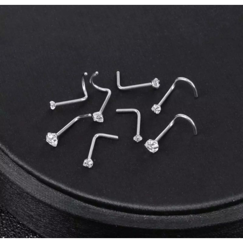 ANTING HIDUNG NOSESTUD STAINLESS ZIRCON 1.5mm - 3mm
