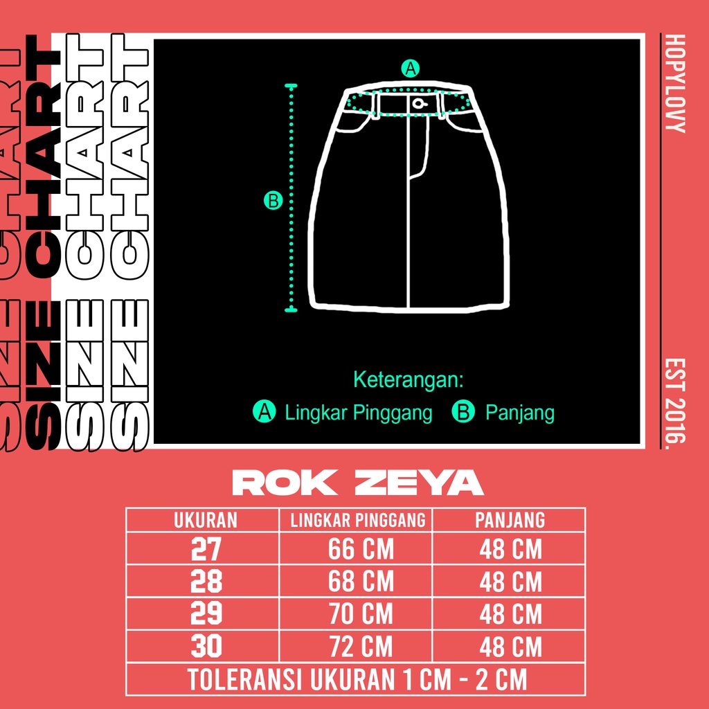 HOPYLOVY Rok Jeans Span Midi Ripped Skirt Zeya 8211