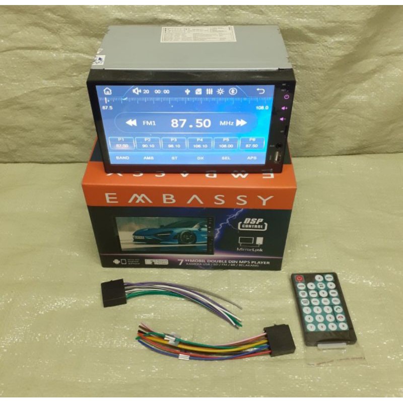 Head Unit Double Din Embassy Mp5 Player