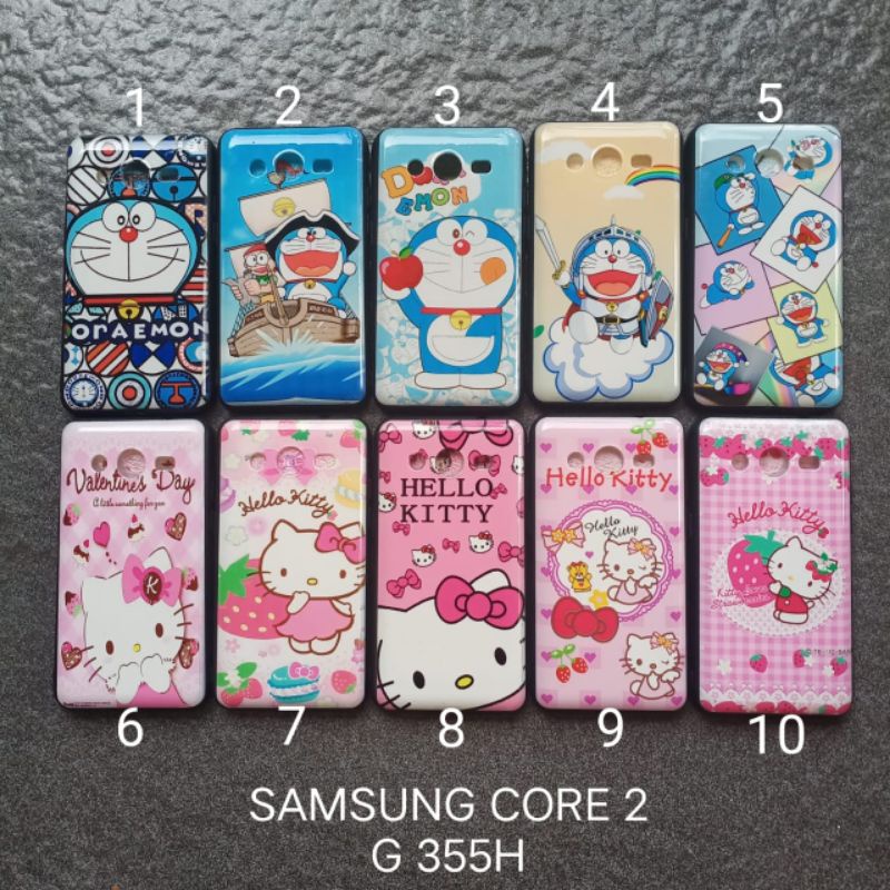 Case gambar Samsung core 2 G355 G355H motif cewek soft softcase softshell silikon cover casing kesing housing