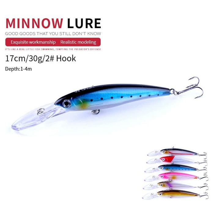 Umpan Pancing Minnow Bait 3D Eyes Fishing Lure Casting Laut Buatan Umpan Pancing Fishing Lure Minnow