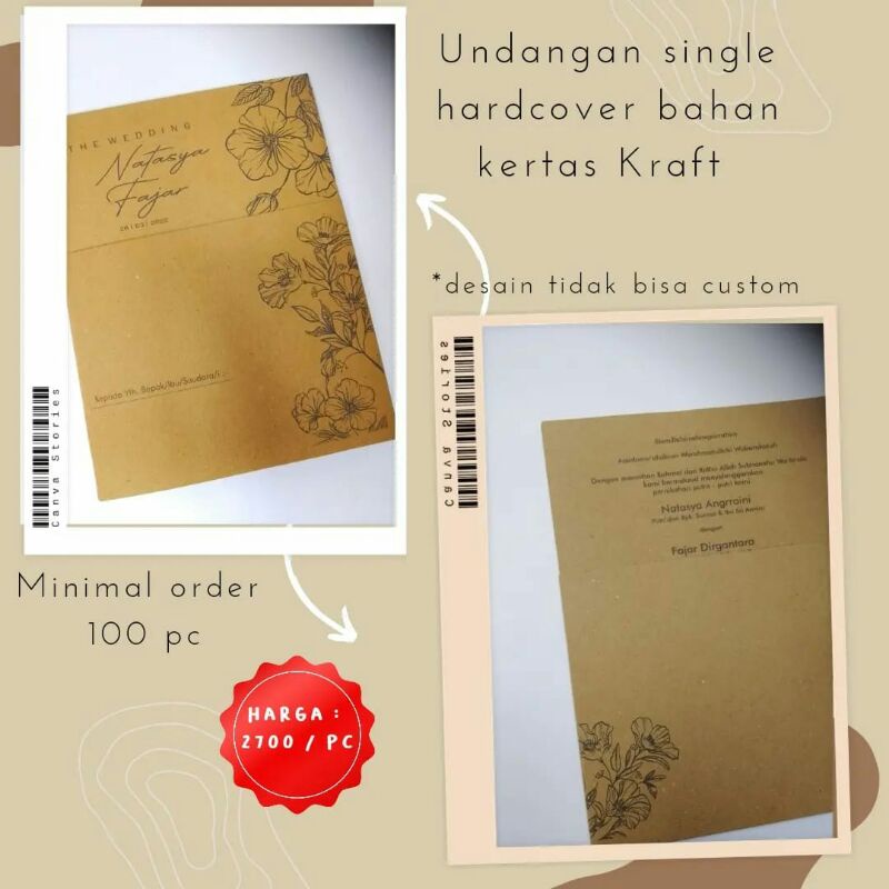 undangan hardcover blanko k01
