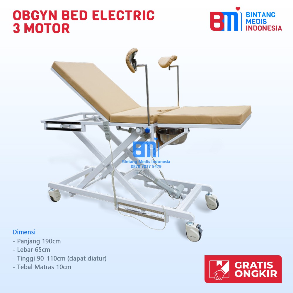 Obgyn Bed Electric 3 Motor - Bed Obgyn Elektrik 3 Motor