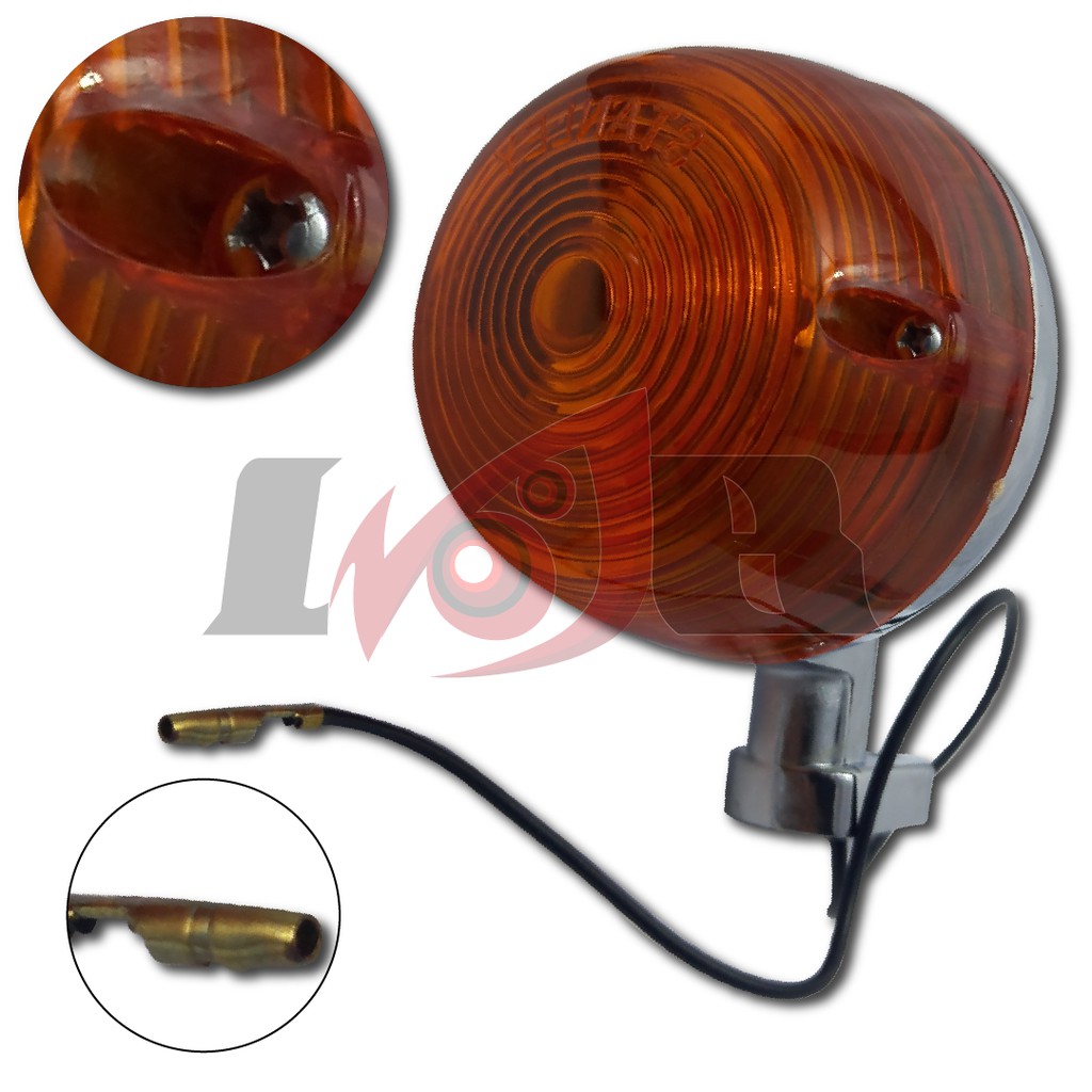 Lampu Sen CB100 Sein CB-100 Sign Clasic Casing Besi Crome Black Motor Klasik