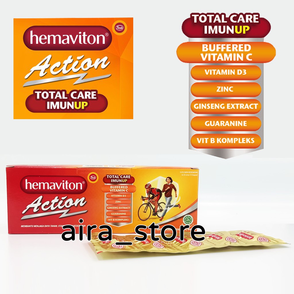 Hemaviton Action Total Care IMUNUP - 1 Strip @5 Kapsul